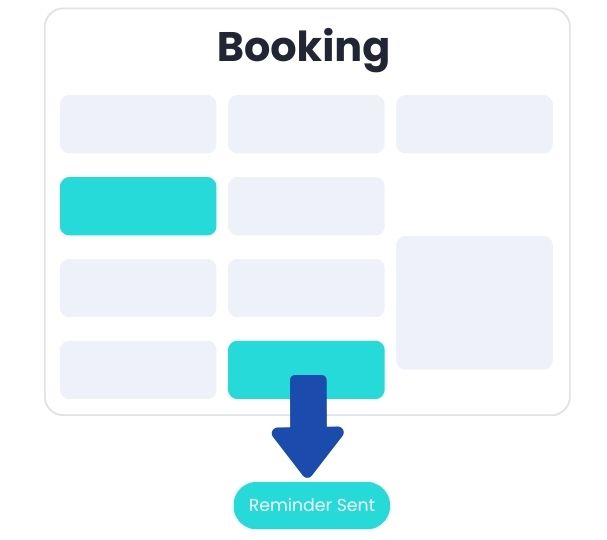 Minimalist calendar interface with highlighted time slots, representing appointment booking availability.